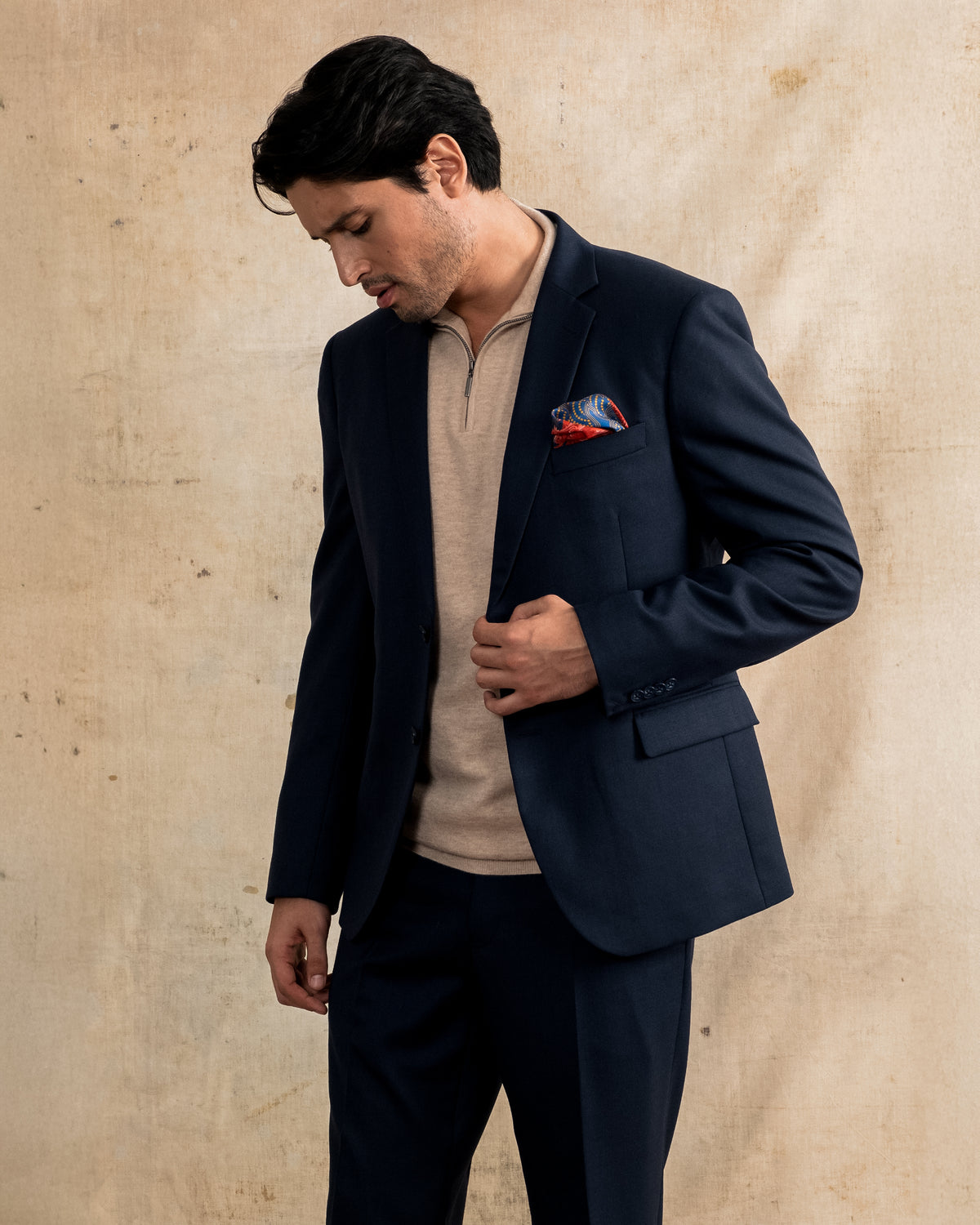 Half-Zip Merino Wool Knit / Natural