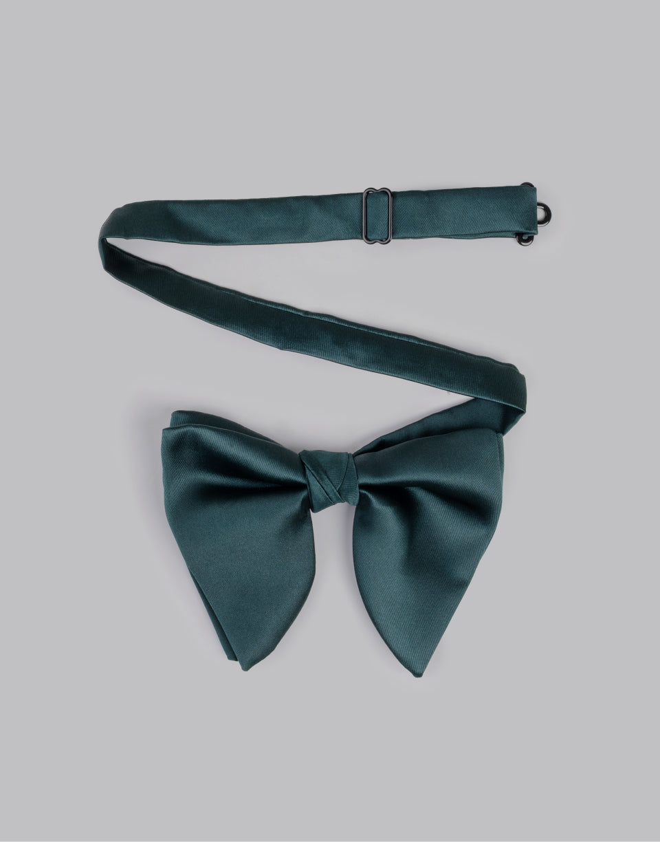 Satin Winged Bow Tie / Malachite