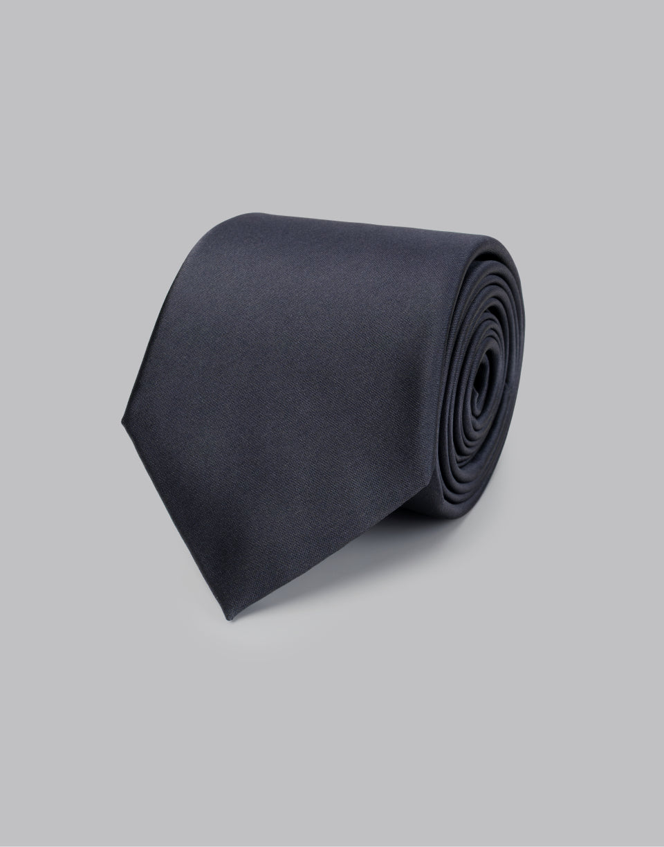 Satin Classic Tie / Slate Gray