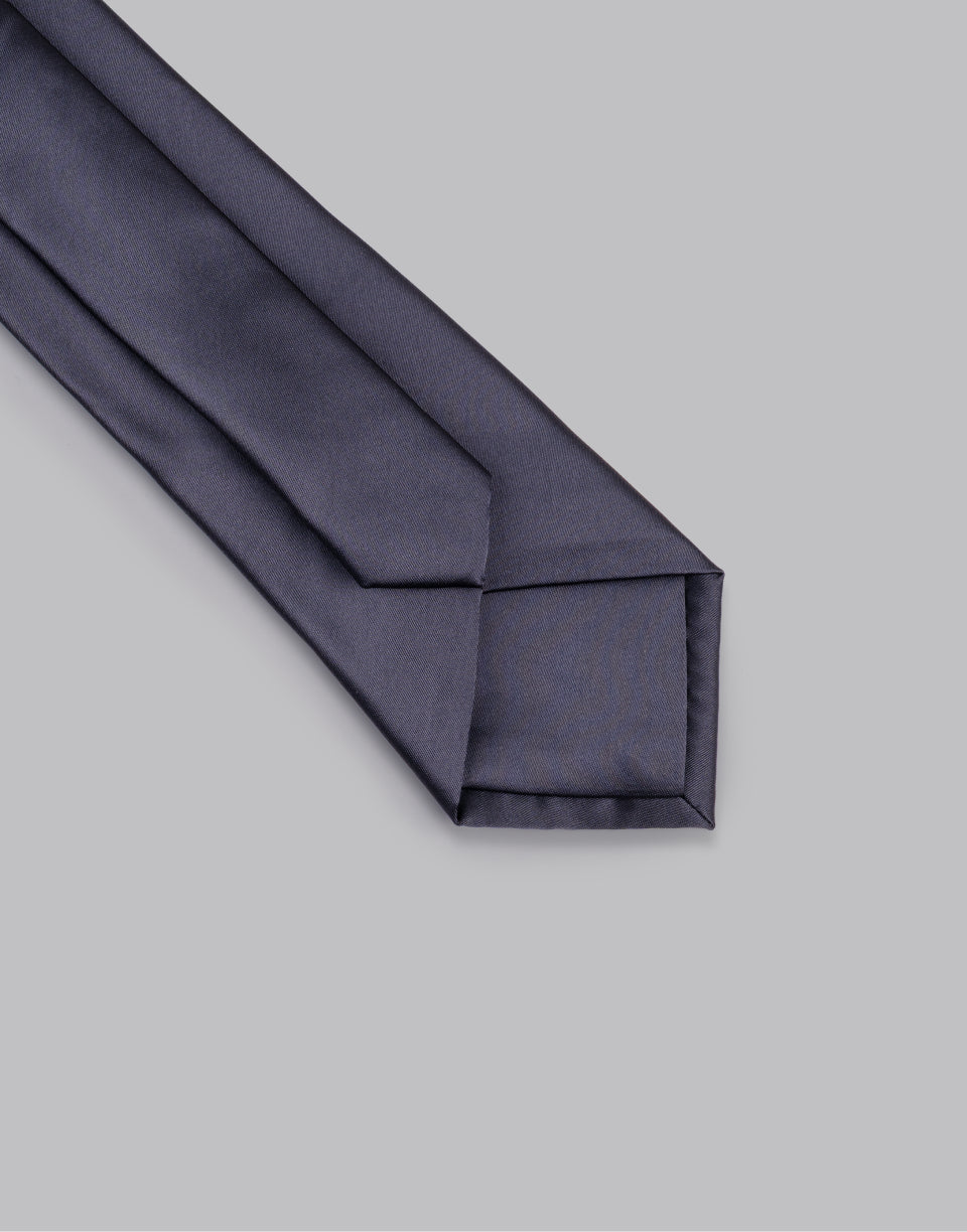 Satin Classic Tie / Slate Gray