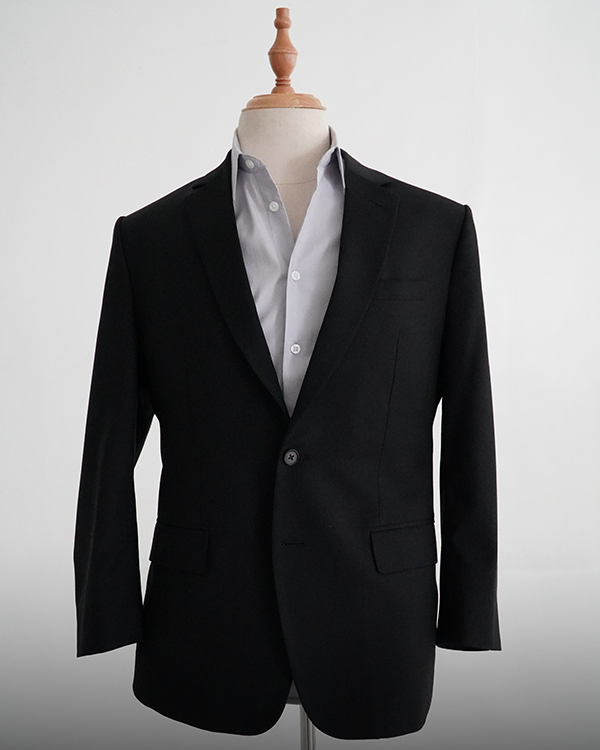 Single-Breasted Polywool Suit / Onyx Black