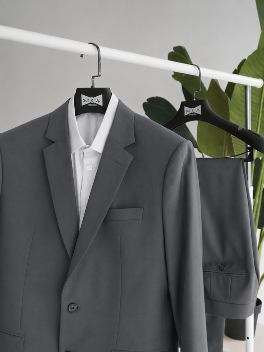 [DO NOT USE] Single Breasted Full Lining Polywool Coat / Gunmetal Gray