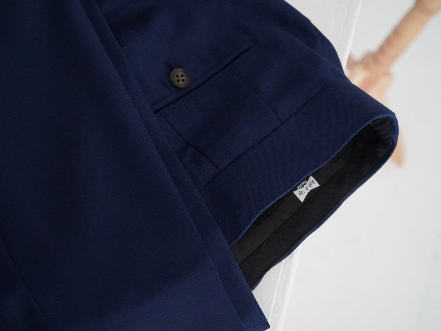 PLAIN FRONT TROUSER POLYWOOL PANTS MEN