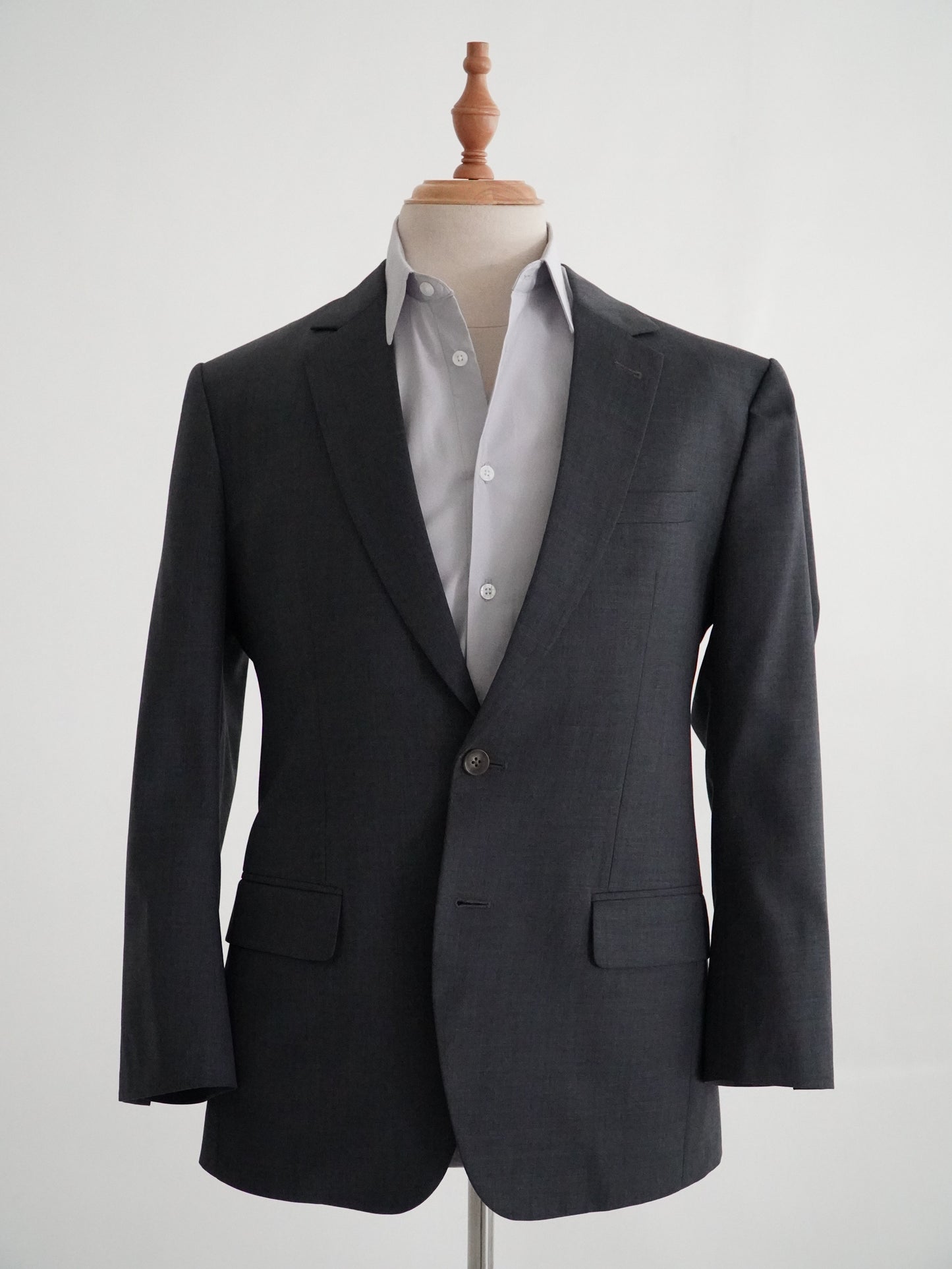 SINGLE BREASTED FULL LINING POLYWOOL COAT MEN