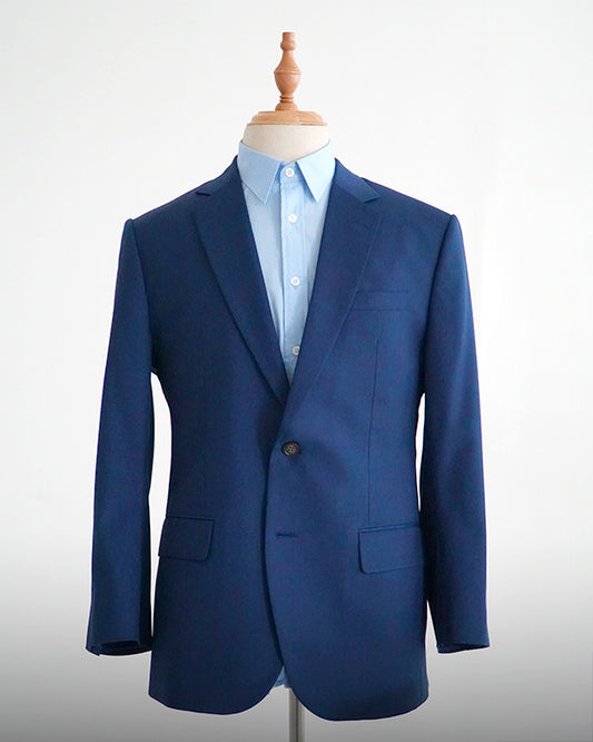 Single-Breasted Polywool Blazer / Oxford Blue