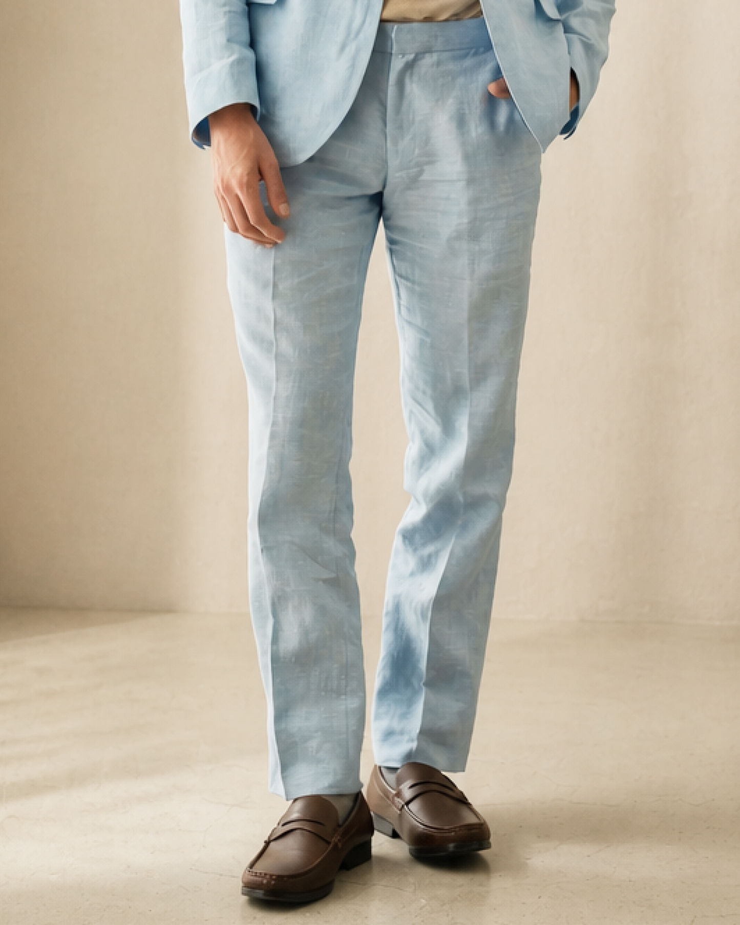 Single-Breasted Linen Suit / Skyline Linen