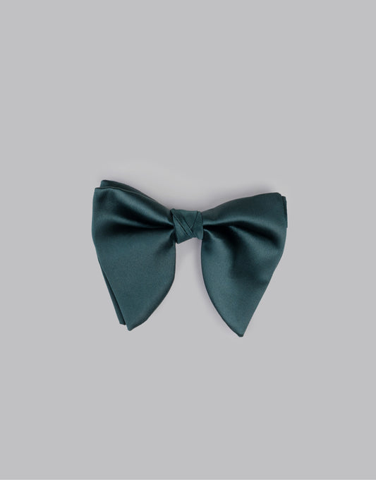 Satin Winged Bow Tie / Malachite