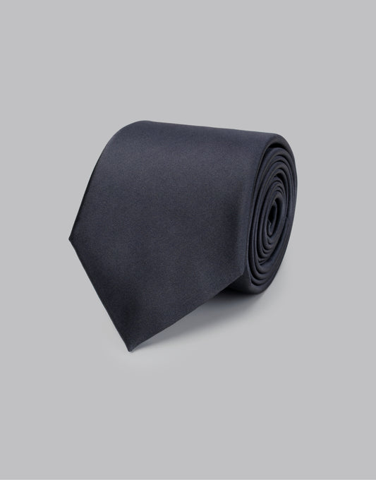 Satin Classic Tie / Slate Gray
