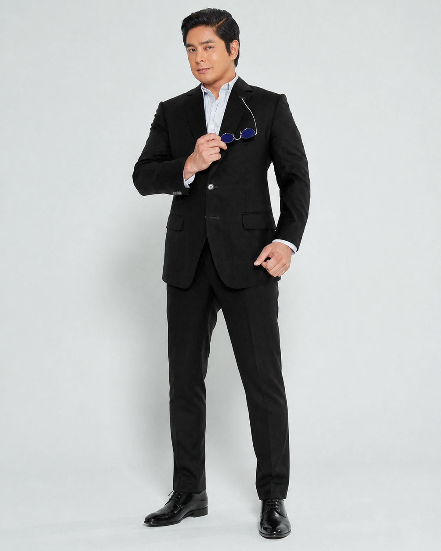 Single-Breasted Polywool Suit / Onyx Black